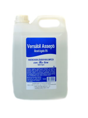 ÁLCOOL LÍQUIDO 70%  VERSÁTIL ASSEPT 5L