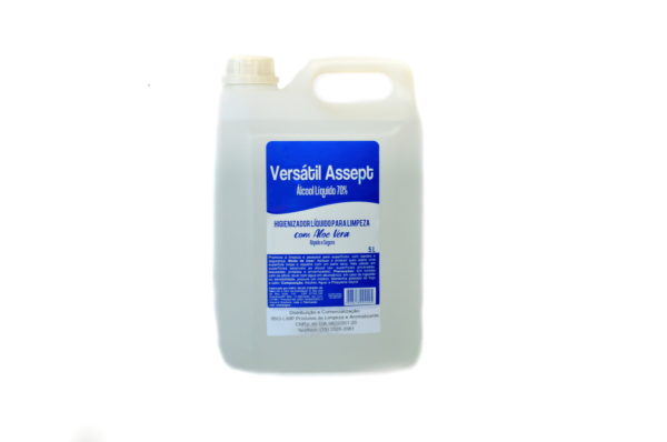 ÁLCOOL LÍQUIDO 70%  VERSÁTIL ASSEPT 5L